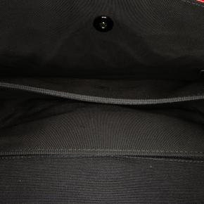 Chanel Red and Black Lambskin Single Flap Bag with Ruthenium Hardware 6