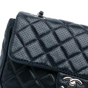 Chanel Navy Perforated Mini Rectangular Flap Bag 16