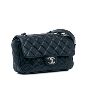 Chanel Navy Perforated Mini Rectangular Flap Bag 2