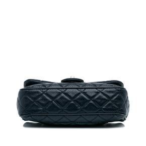 Chanel Navy Perforated Mini Rectangular Flap Bag 4