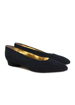 Walter Steiger Black Suede Ballerina Flats 3
