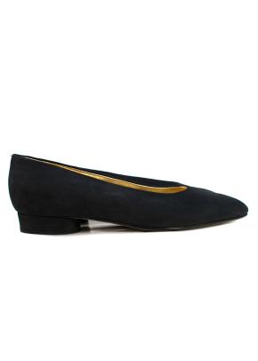 Walter Steiger Black Suede Ballerina Flats 2