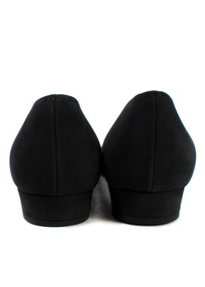Walter Steiger Black Suede Ballerina Flats 5
