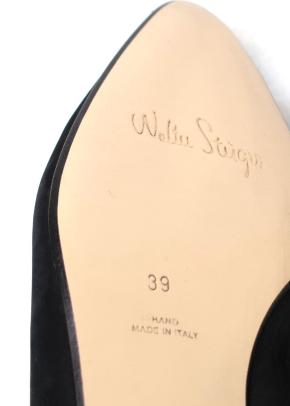 Walter Steiger Black Suede Ballerina Flats 8