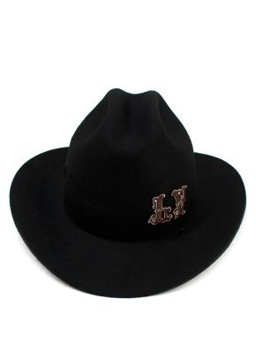 Louis Vuitton Black Felt Fedora Hat with LV Patch 3