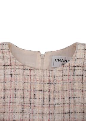 Chanel Baby Pink Tweed Midi Dress 3