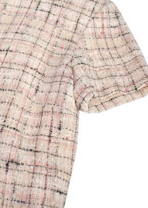 Chanel Baby Pink Tweed Midi Dress 5