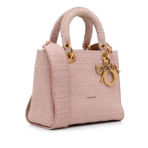 Pink Canvas Medium Cannage Lady D-Lite 2