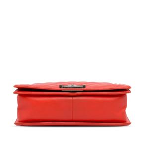 Chanel Red Chevron Medium Calfskin  Boy Bag 5