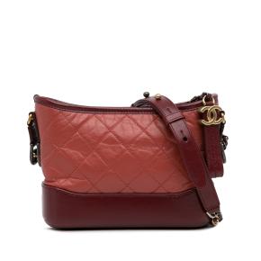 Chanel Red and Burgundy Small Lambskin Gabrielle Crossbody Bag 11