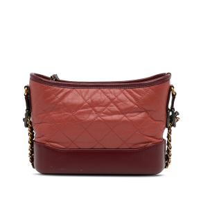 Chanel Red and Burgundy Small Lambskin Gabrielle Crossbody Bag 4