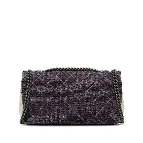 Chanel Navy Small Tweed Single Flap Bag 4
