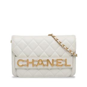 Chanel White Enchained Wallet on Chain 11