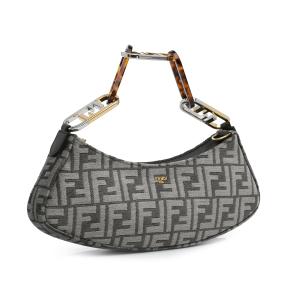 Fendi Grey Monogram FF O'lock Swing Bag 2