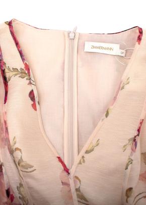 Zimmermann Pink Floral Belted High Tide Mini Dress 8