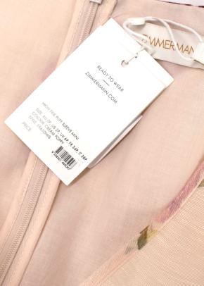 Zimmermann Pink Floral Belted High Tide Mini Dress 10
