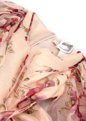 Zimmermann Pink Floral Belted High Tide Mini Dress 3