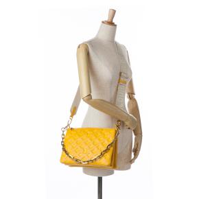 Louis Vuitton Yellow Monogram Coussin PM Shoulder Bag 15