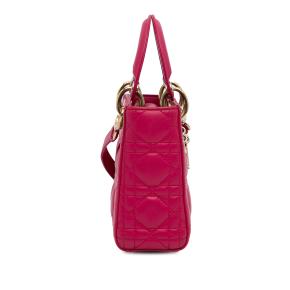 Dior Pink Mini Lambskin Cannage Lady Dior 3