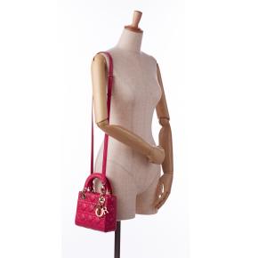 Dior Pink Mini Lambskin Cannage Lady Dior 9