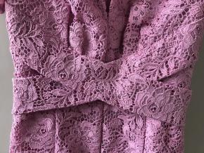 Self Portrait Pink Cord Lace Crossover Dress 9