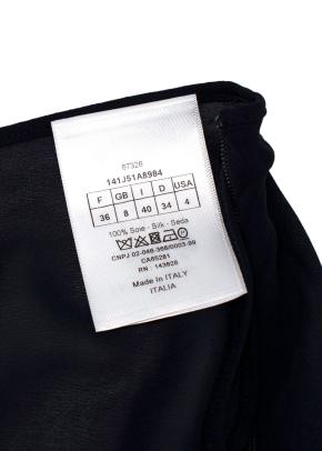 Dior Navy Cotton Blend Embroidered Midi Skirt 8