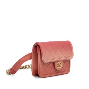 Chanel Pink Ombre Caviar Sunset On The Sea Belt Bag 2