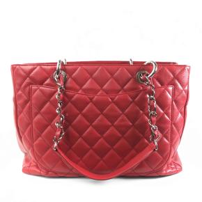Chanel Red Caviar Leather Grand Shopping Tote 3