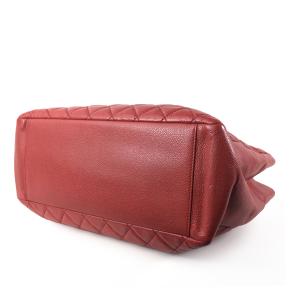 Chanel Red Caviar Leather Grand Shopping Tote 8