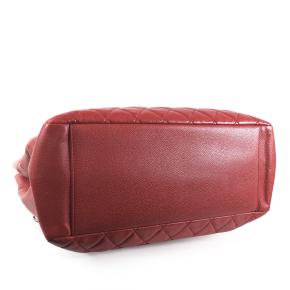 Chanel Red Caviar Leather Grand Shopping Tote 9