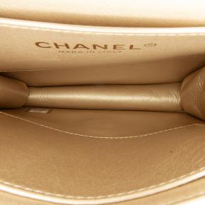 White Quilted Leather Small Chic Pearls Flap 6