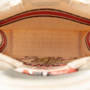 Dior Cream Fleurs Bibliques Embroidery Vertical Book Tote 5