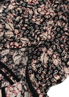 Isabel Marant Black Floral Puff Sleeve Silk Blouse 5