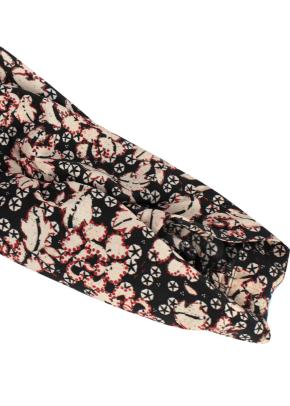 Isabel Marant Black Floral Puff Sleeve Silk Blouse 7