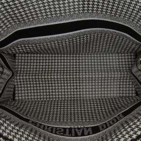 Large Houndstooth Embroidered Book Tote 6