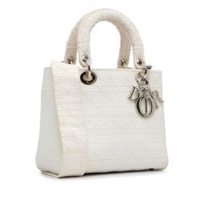 Dior White Medium Cannage Lady D-Lite 2