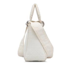 Dior White Medium Cannage Lady D-Lite 3