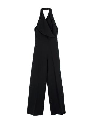 Emilia Wickstead Black Halter-neck  Wide Leg Jumpsuit 2