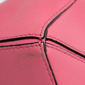 Pink Leather Mini Puzzle Satchel 11