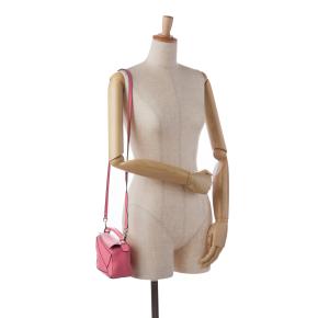 Pink Leather Mini Puzzle Satchel 14