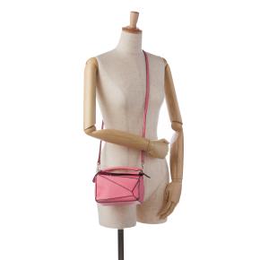 Pink Leather Mini Puzzle Satchel 15