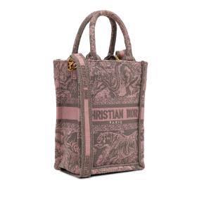 Dior Pink Mini Toile de Jouy Vertical Book Tote 2