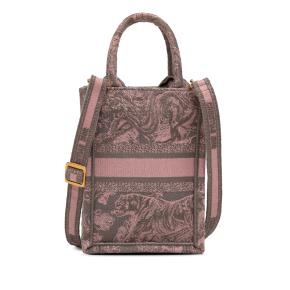 Dior Pink Mini Toile de Jouy Vertical Book Tote 3