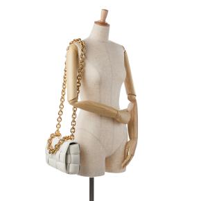 Bottega Veneta White Intrecciato Padded Chain Cassette 10