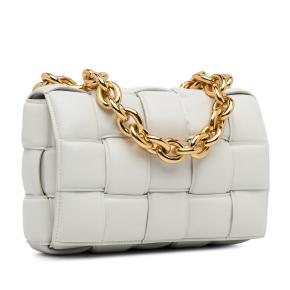 Bottega Veneta White Intrecciato Padded Chain Cassette 2