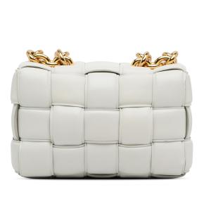 Bottega Veneta White Intrecciato Padded Chain Cassette 3