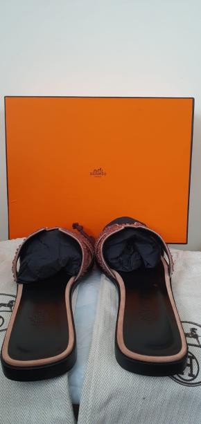 Hermes Embellished Oran Sandals 9