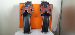 Hermes Embellished Oran Sandals 3