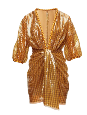 Fendi Sequinned Plunge-Neck Mini Dress 3