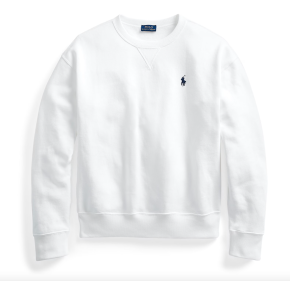 Polo Ralph Lauren White Fleece Crew Sweater 5